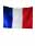 09001879: 塑料旗杆法国国旗 60x50cm 1pc